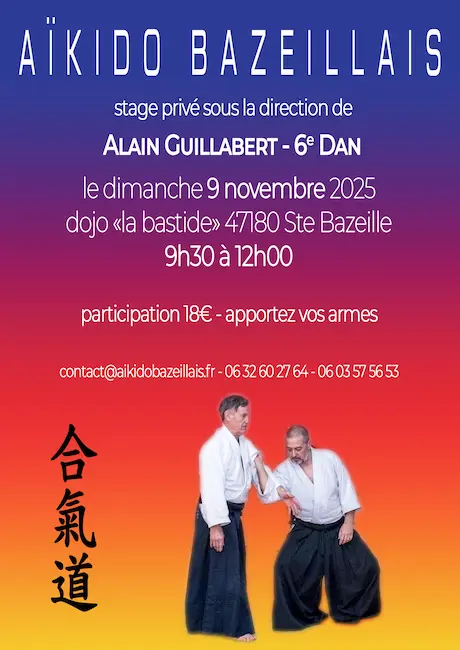 Affiche stage Alain Guillabert